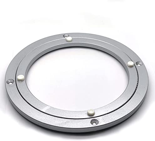 Heavy Duty Lazy Susan,Susenya Lazy Susan Turntable,Rotating Lazy Susan Turntable,Aluminum Lazy Susan,120mm Lazy Susan 5 Inch Aluminum Bearing,Lazy Susan for Table,300 lbs Capacity,Silver Tone,1pcs