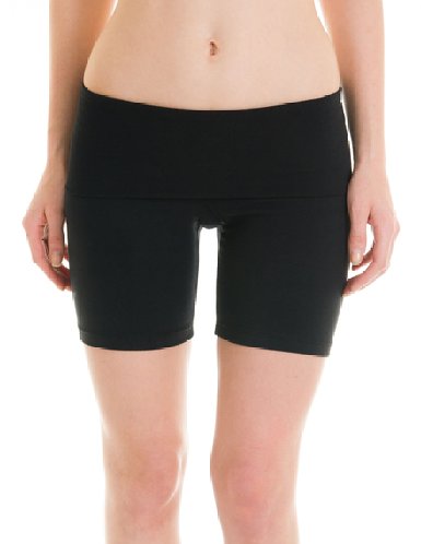 Kalon Clothing Juniors Longer Length Fold Over Shorts