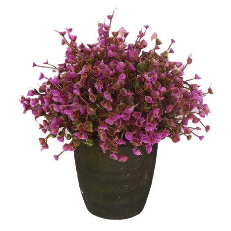 VGIA home decor Purple artificial retro potted plant,plastic flower ,mini tree.