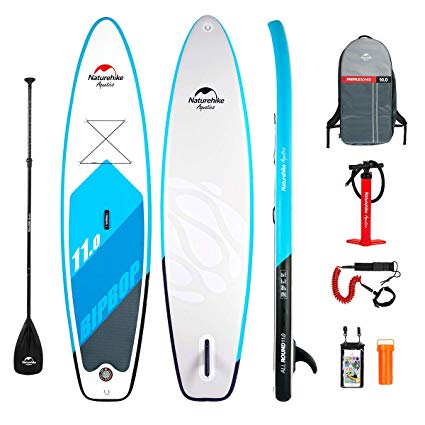 Naturehike Inflatable Stand Up Paddle Board (5/6 Inches Thick) with Premium SUP Accessories & Carry Bag | Wide Stance, Bottom Fin for Paddling, Surf Control, Non-Slip Deck | Youth & Adult Standing Boa