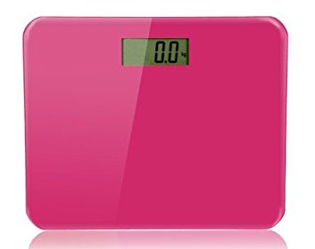 DR. HEALTH 400 lbs Digital Bathroom Scale Measures Weight. Bath Scale, Step-on Activation (Free Shipping) (Pink)
