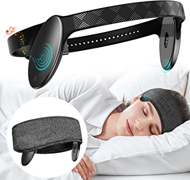 Kurdene Wireless Sleep Headphones,Bluetooth 5.3 Sports Headset,Length Adjustable with Separate Sleep Mask,Soft Elastic Headband,Built-in Microphones with Stereo Sound Speakers for Sleeping,Workouts