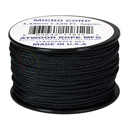 Atwood Rope MFG 1.18mm x 125' Micro Cord, Black