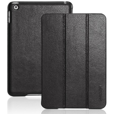 iPad mini 4 case, INVELLOP Black Leatherette Case Cover for Apple iPad mini 4 (2015 release) (Fits ONLY iPad mini 4th Generation) (Black)