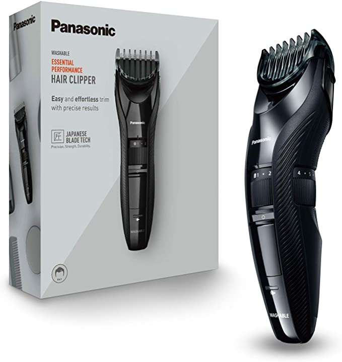 Panasonic ER-GC53 Hair Trimmer with 19 Cutting Lengths (1-10 mm), Washable, Black