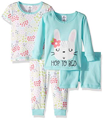 Gerber Girls' 4-Piece Pajama Set