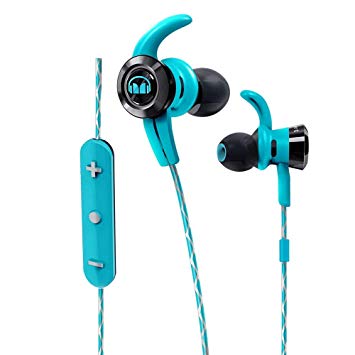 Monster iSport Victory Bluetooth Wireless in-Ear Headphones (Earbuds) - Blue with Microphone, Sports Headphones, Running, Noise Isolation (Blue)