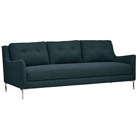 Rivet Abel Modern Contemporary Sofa, 81"W, Navy