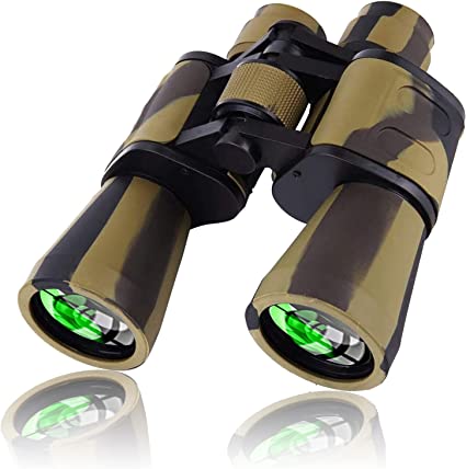 Binoculars for Adults 20x50 High Power Military Binoculars for Adults and Kids with Low Light Night Vision,Compact Waterproof Bird Watching Travel Hunting Stargazing BAK-4 Prism FMC Lens(Brown-1