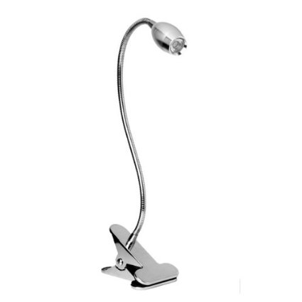 Brightsky LED Clip Desk Lamp Clamp 3w Warm White Table Laptop Reading Bed Flexible Neck Sliver Head Light Usb