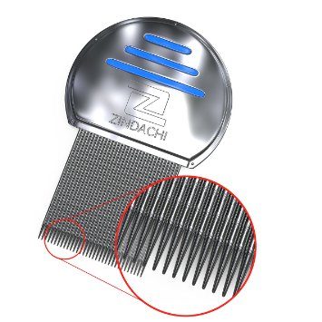Lice Comb - Nit Free Professional Stainless Steel for Safe Lice Treatment Offers Easy to Clean Spiral Teeth With Grip Handle to Rid Lice and Fleas from All Hair Types - Enhance Your Hair Appeal Now!