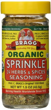 Bragg Organic Seasoning, Sprinkle (24 Herbs & Spices), 1.5 Ounce
