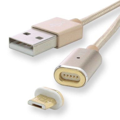 HKW Magnetic MicroUSB Charging Cable 4Ft/1.2m (Gold)　- Genuine Product