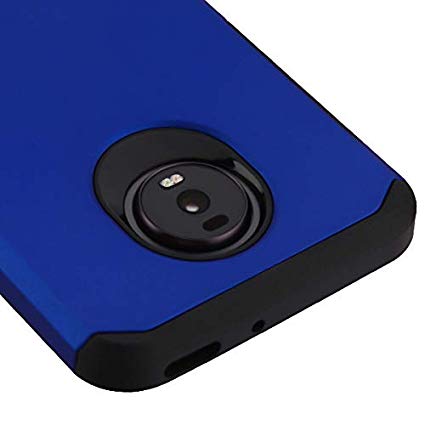 Kaleidio Case Compatible for Motorola Moto Z4 [Astro Armor] Rugged Slim Fit [Shock Absorption] Dual Layer Hard Hybrid Cover [Blue]