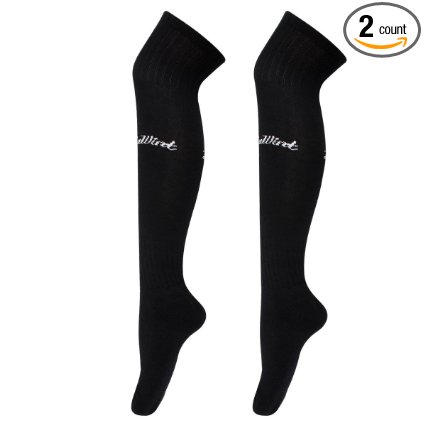 Luwint Adult Cotton Thicken Long Soccer Socks for Men and Women
