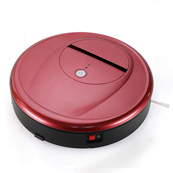 Oblong-HK Vacuum Robot Cleaner Automatic Robotic Sweeper for Hardwood and Tile Floor (Agate red)