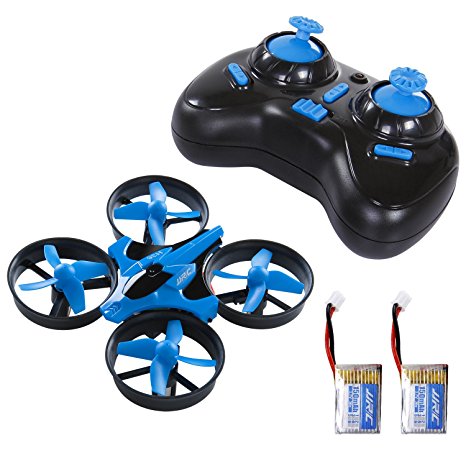 SGILE Mini RC UFO Quadcopter Nano Drone, 360° Flip One Key Flip/Return/Rotation Recover Balance Headless Mode, 2.4GHz 4CH 6 Axis for Kids Children Boys Blue (Two Batteries Included)