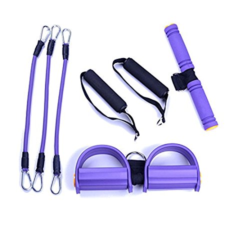Resistance Exercise Latex Tension Bands - Fitness Equipment Fit for Situps Stretching and Chest Expander, Portable Home GYM Sit-ups Device
