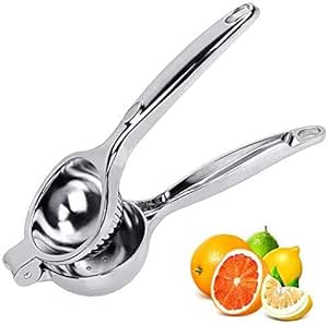 VASLON Lemon Squeezer Stainless Steel - Large Manual Citrus Press Juicer, Premium Manual Fruit Juicer, Heavy Duty Solid Metal Lemon Juicer Hand Held