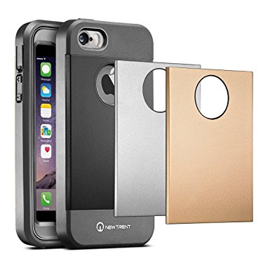 New Trent Trentium Case for the Apple iPhone 5/5S [Black/Silver/Gold Interchangeable Back Plates Included]