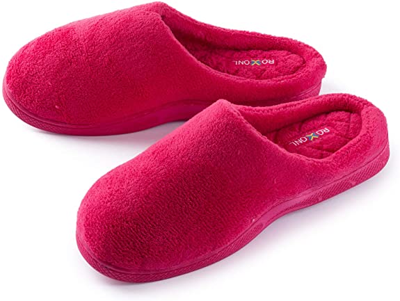 Roxoni Women's Plush Terry Clog Slippers