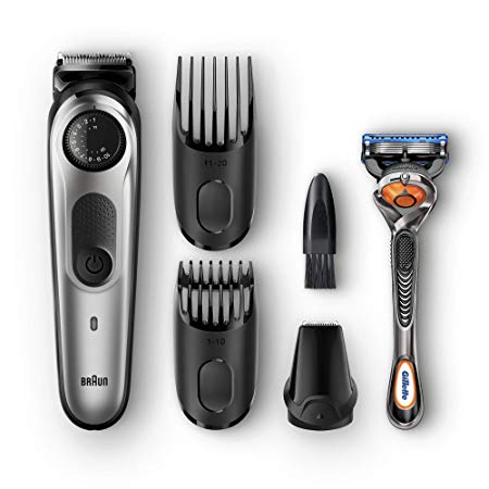 Braun, BeardTrimmer, BT5060, Beard Trimmer & Hair Clipper, Detail Trimmer Attachment, Black/Silver