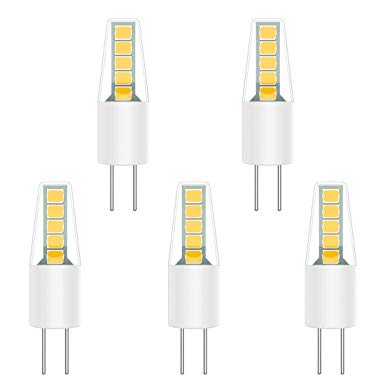 G4 LED Bulb, HengBo 5-Pack of COB JC G4 Bi Pin Halogen Bulb Replacement, Warm White 3000K