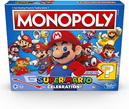 Monopoly Super Mario Celebration Edition Board Game for Super Mario Fans for Ages 8 and Up, With Video Game Sound Effects