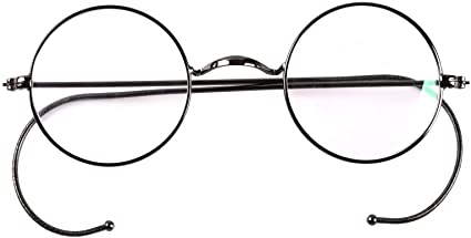 Agstum Retro Small Round Optical Rare Wire Rim Eyeglasses Frame
