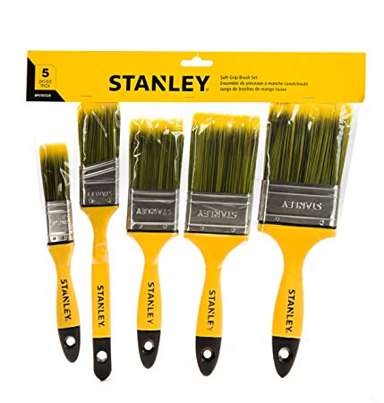 Stanley 5PC Polyester Soft Grip Brush Set