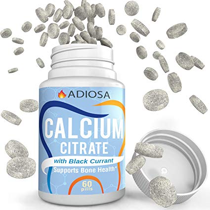 Adiosa Calcium Citrate with Black Current for Bone Health 60 pills