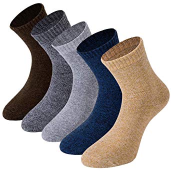 Mens Warm Thick Winter Crew Socks Cushioned Fleece Lined Thermal Boot Hiking Socks