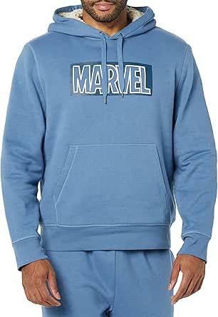 Amazon Essentials Disney | Marvel | Star Wars Men's Sherpa-Lined Pullover Hoodie Sweatshirt