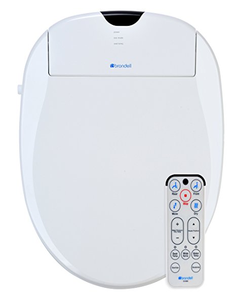 Brondell S1000-RW Swash 1000 Advanced Bidet Round Toilet Seat, White