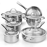 Cooks Standard NC-00391 11-Piece Classic Stainless-Steel Cookware Set