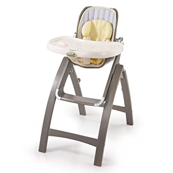 Summer Infant, Inc. Summer Infant Bentwood High Chair Chevron Leaf, Grey