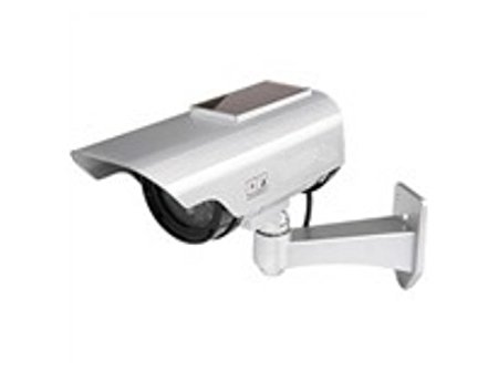 RioRand® Realistic Looking Fake Dummy Solar Powered Security CCD Camera with Red Blinking LED