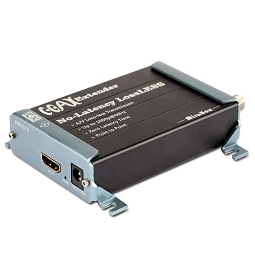 Mirabox HDMI Coax Extender Receiver Over Single RG59/RG-6U Coaxial Cable with F Type Coaxial Connectors,HSV375-RX