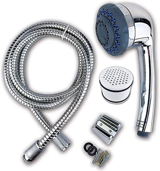 Luxury Hand-Held Shower Head Water Filter by Paragon – Reduces Chlorine, Heavy Metals & Limescale Build-Up