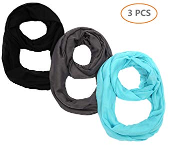 29 Styls Lightweight Plain Infinity Scarf or Oblong Scarf For Women 1 or 2 or 3 PCS for Set