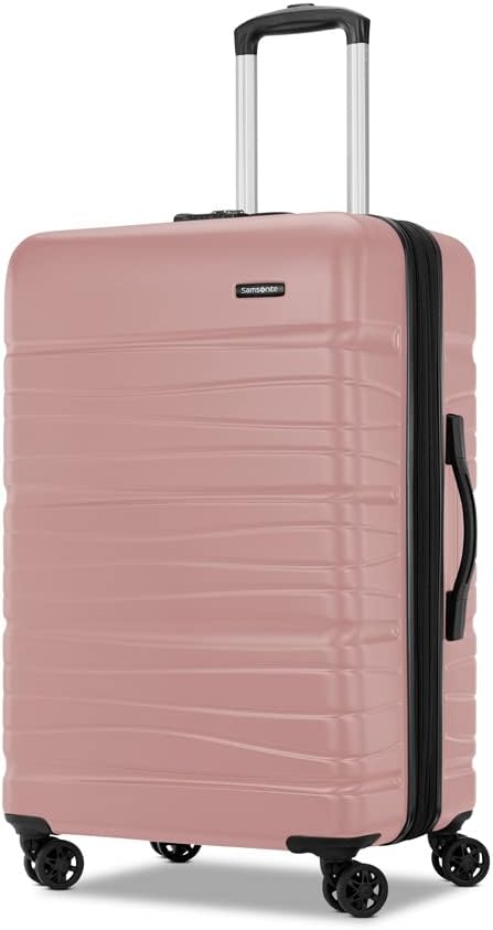 Samsonite Evolve SE Hardside Expandable Luggage with Double Wheels, Rose Gold, Medium Spinner