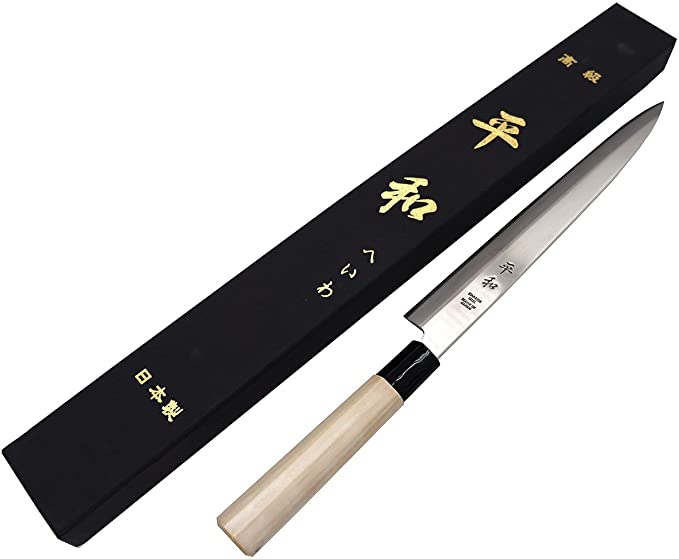 KS&E Hasegawa 10 Inch(270mm) Stainless Steel Left Handed Japanese Knife, Filet Knife Fish, Asian, Yanagi Sushi Sashimi Knife