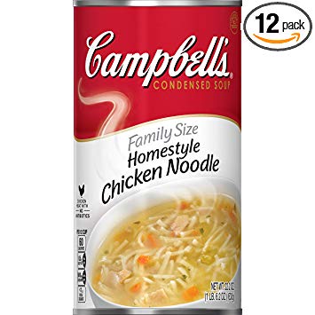 Campbell's Homestyle Soup, Chicken Noodle, Family Size, 22.2 Ounce (Pack of 12)