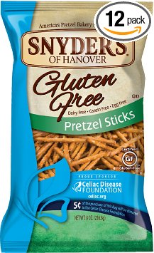 Snyder's of Hanover Gluten Free Pretzel Sticks, 8 Ounce (Pack of 12)