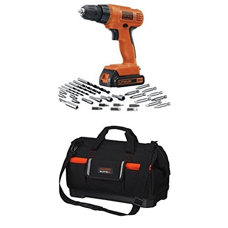 Black & Decker LD120VA 20-Volt MAX Lithium-Ion Drill / Driver Kit With Bag