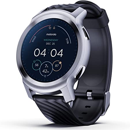 Motorola Moto Watch 100 Smartwatch - 42mm Smartwatch with GPS for Men & Women, Up to 14 Day Battery, 24/7 Heart Rate, SpO2, 5ATM Water Resistant, Always-on Display, Android Compatible