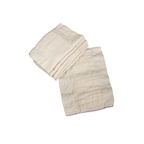 OsoCozy - Indian Cotton - Unbleached Prefold Cloth Diapers (1 dz.) (Preemie 2x6x2 (4-10 lbs))