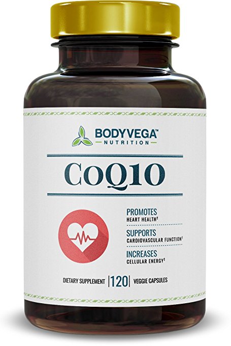 CoQ10, 120 Vegetarian Capsules 100 Milligrams per Serving, by BodyVega