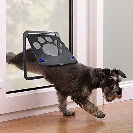 Petleso Dog Door Screen - Lockable Pet Door for Screen Pet Door for Small to Large Dogs Cats - Large