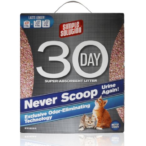 Out International Simple Solution 30-Day Super Absorbent Cat Litter, 9-Pound
